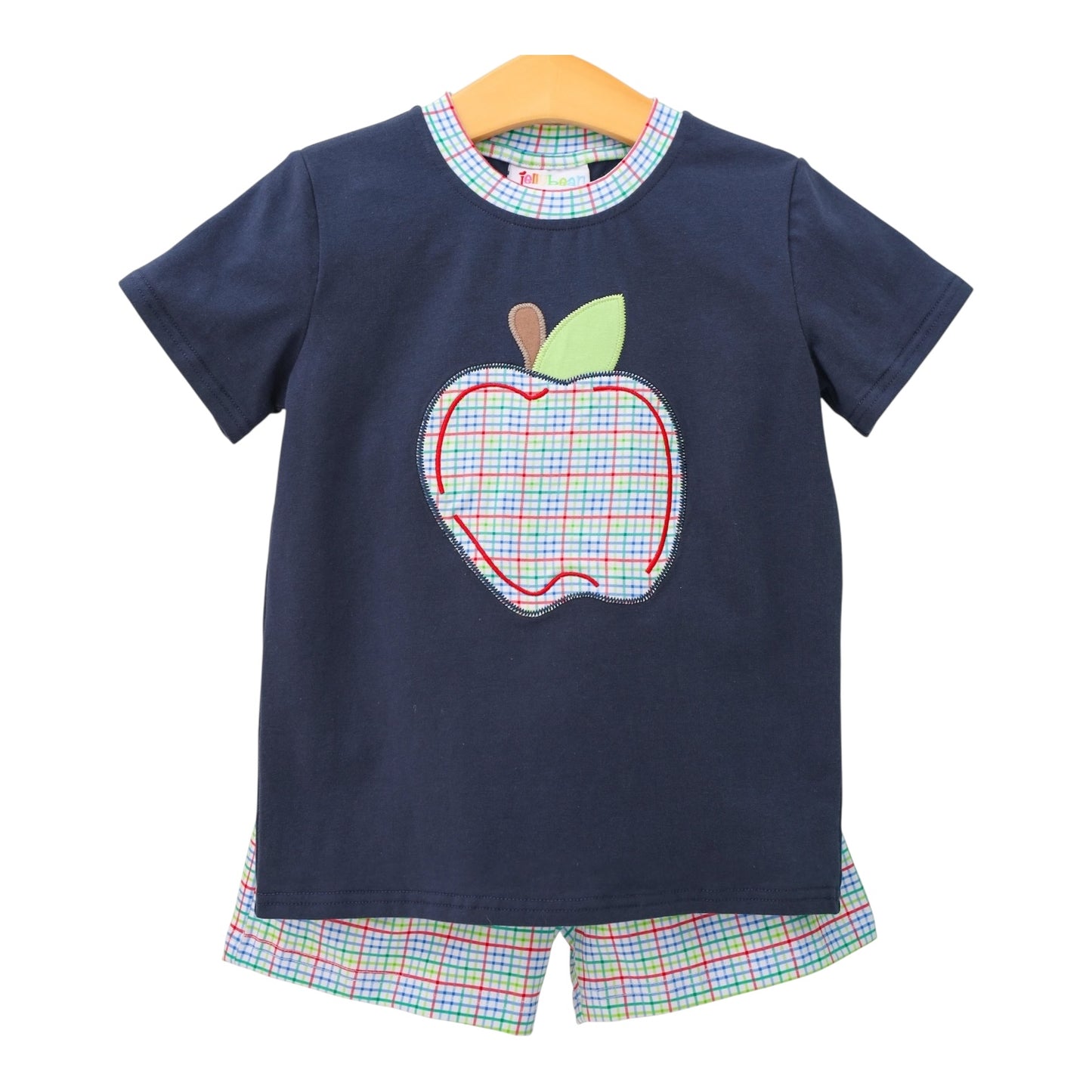 Jellybean Plaid Apple Short Set