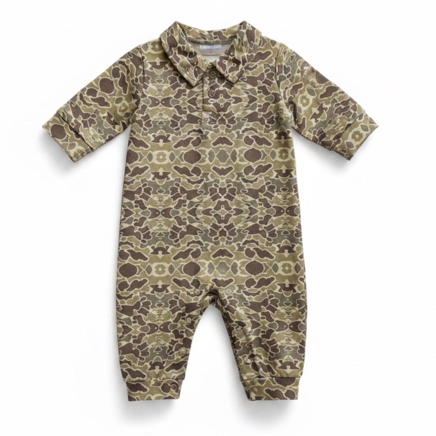 Jumping Jolly Camo Collared Romper