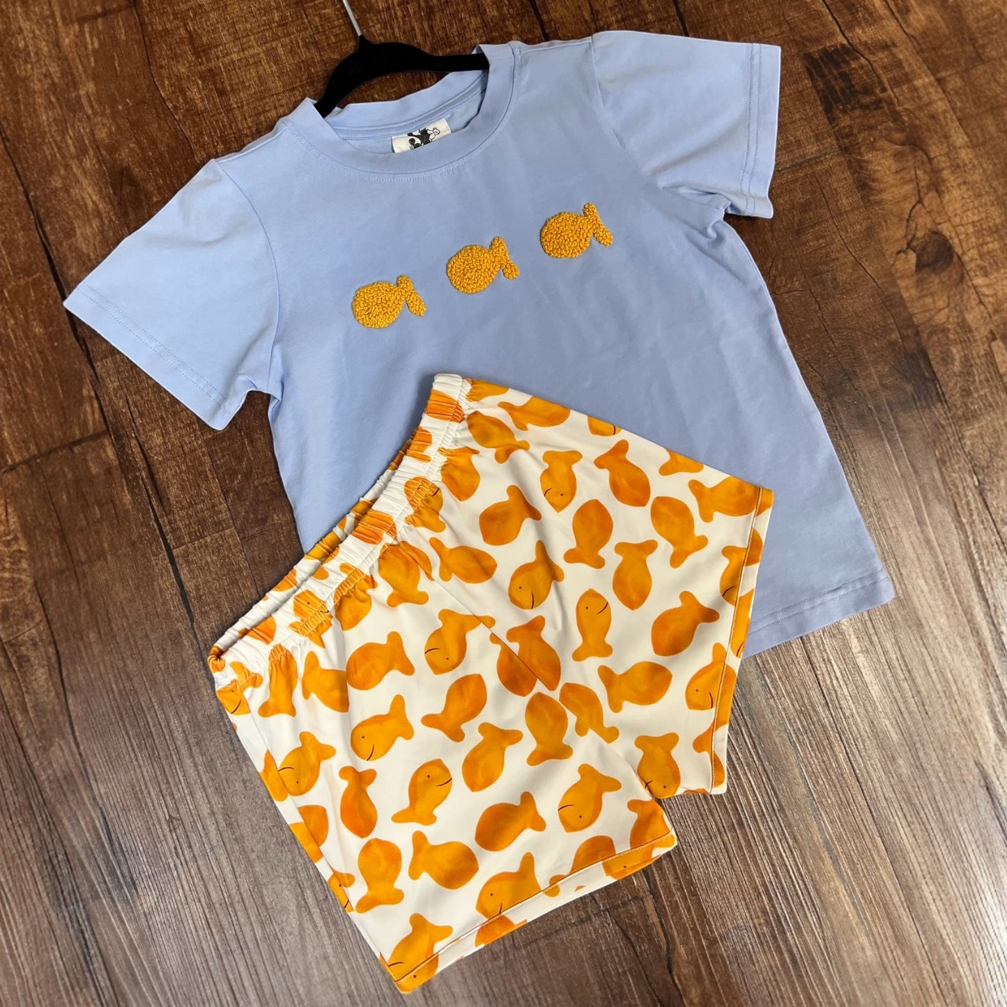 Seersucker Joey Goldfish Two-Piece Boy Short Set