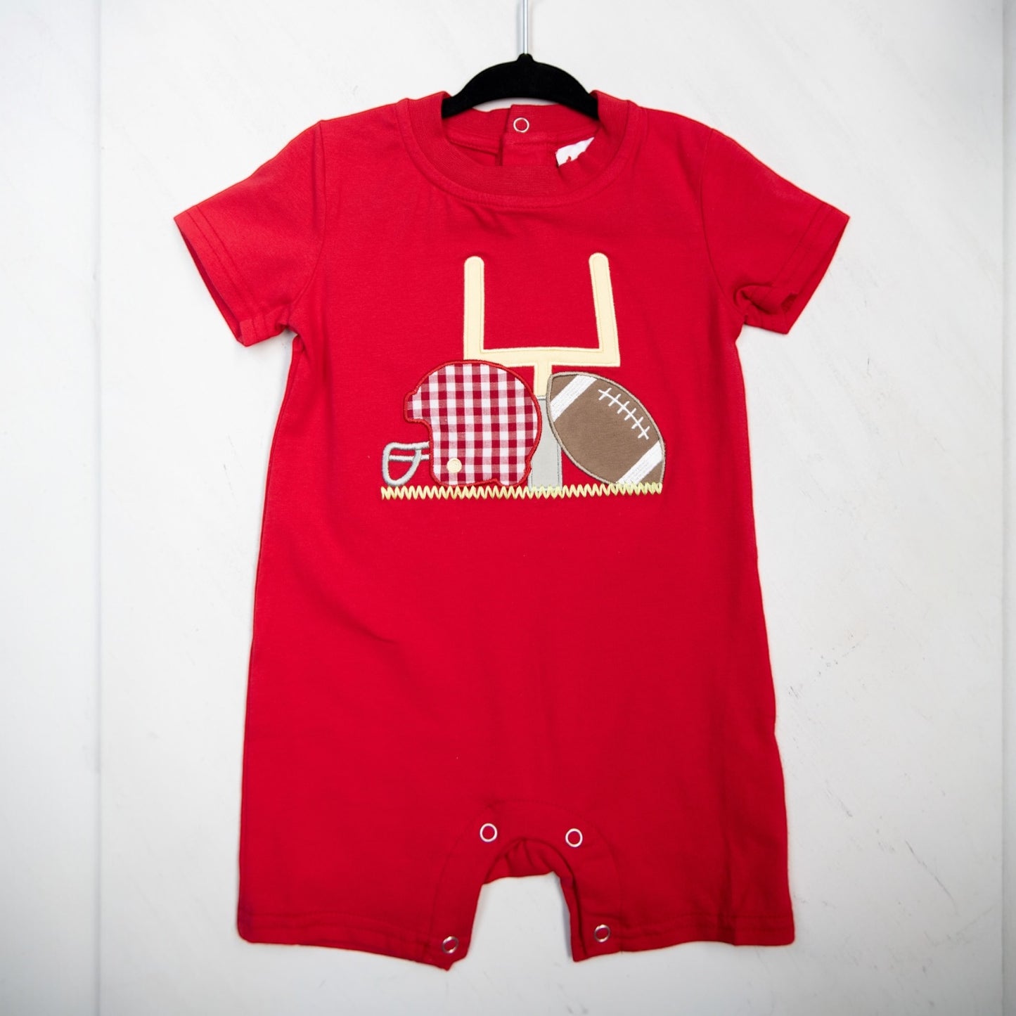 Red Game Day Romper
