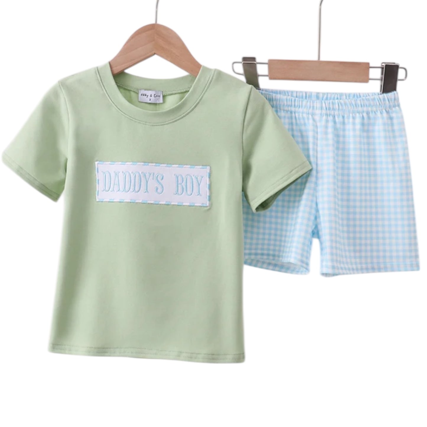 “Daddy’s Boy” Gingham Short Set