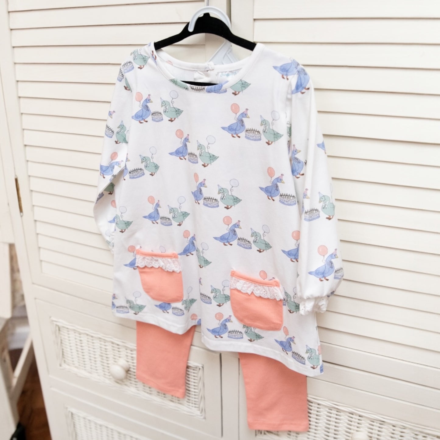 Jumping Jolly Silly Goose Birthday Pants Set