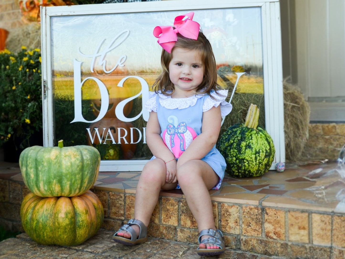 Preppy Pumpkin Two-Piece Short Set