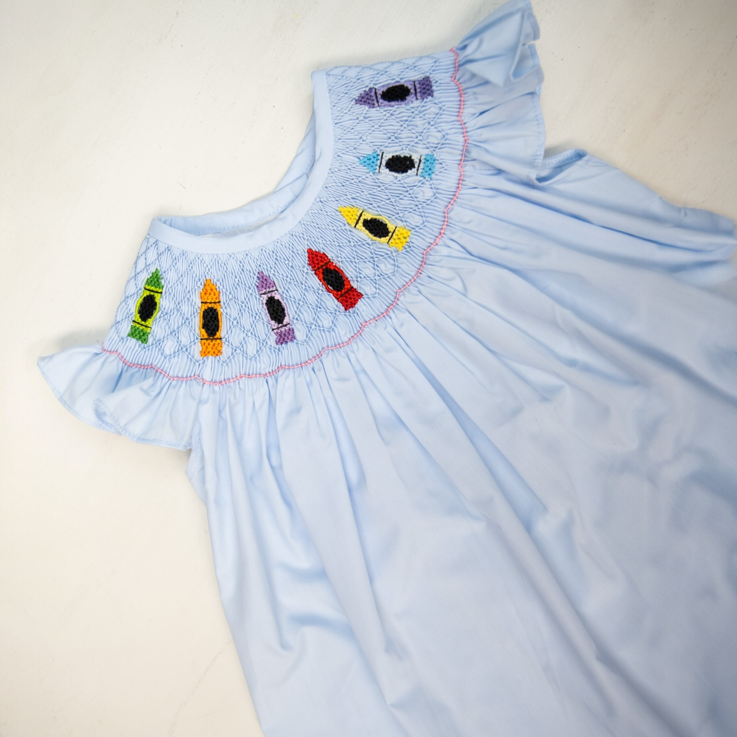 Hand Smocked Crayon Dress