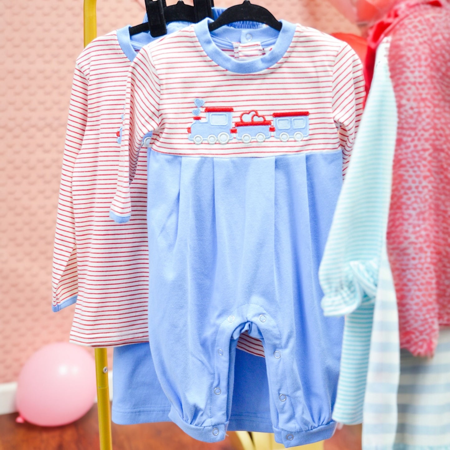 Jellybean All Aboard Train Romper