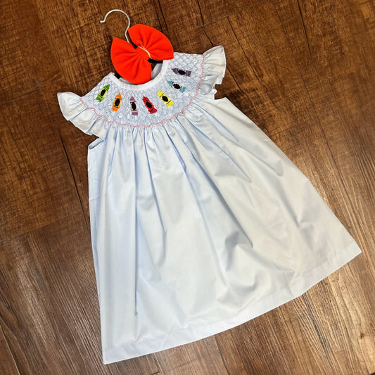 Smocked Crayon Dress