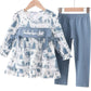 Christmas Toile Two-Piece Girls Set