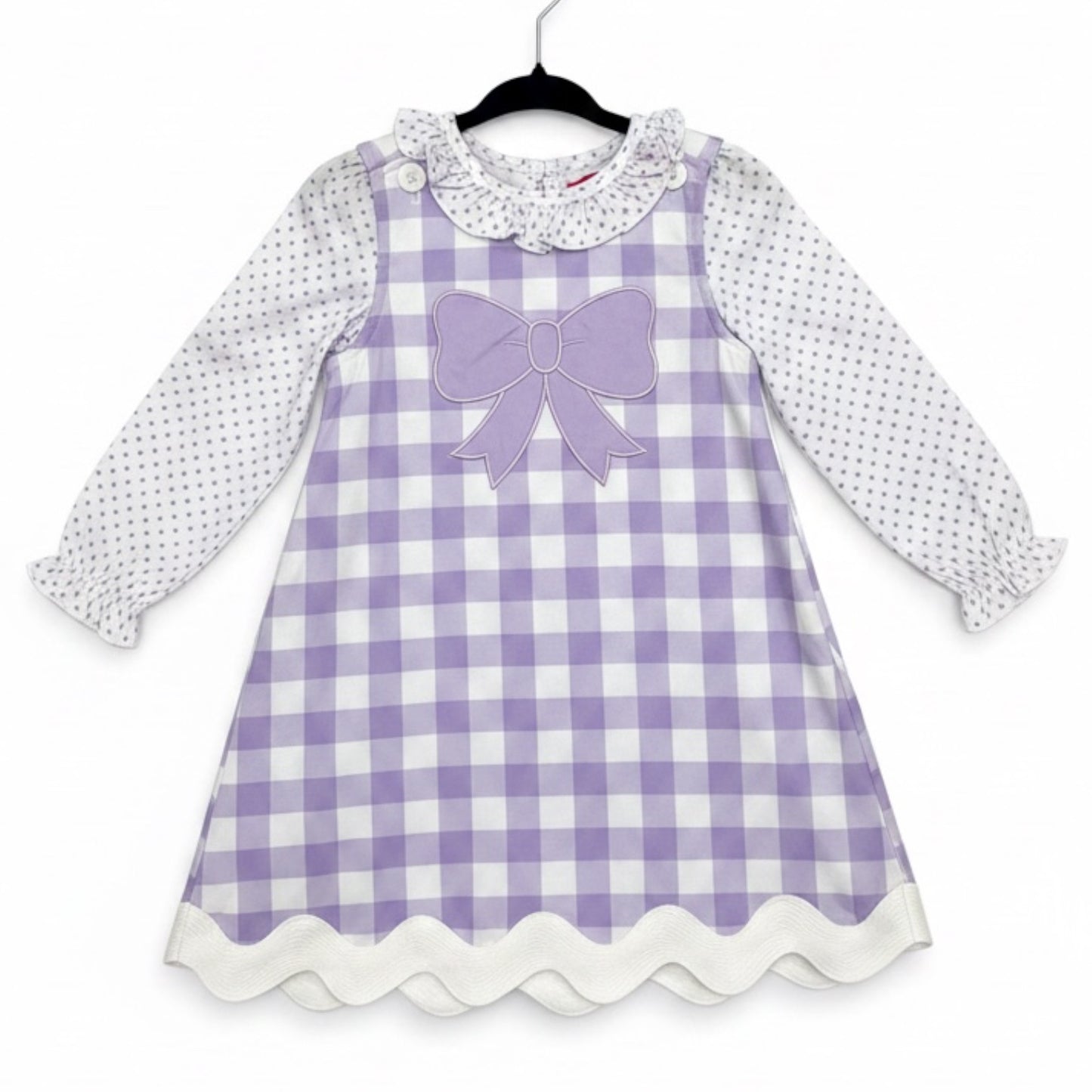 Scout & Holland Purple Gingham Bow Dress