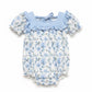 Blue Blooms Ruffle Bubble