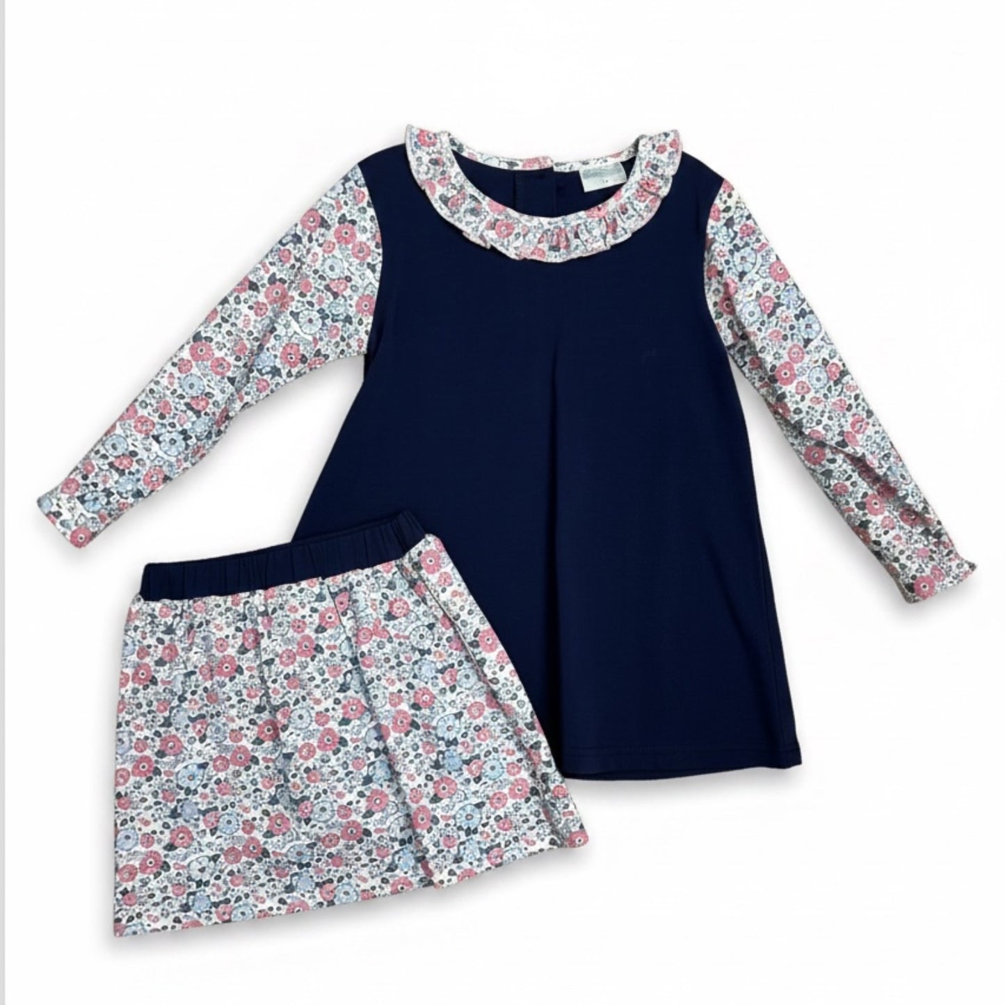 Jumping Jolly Navy Floral Skort Set