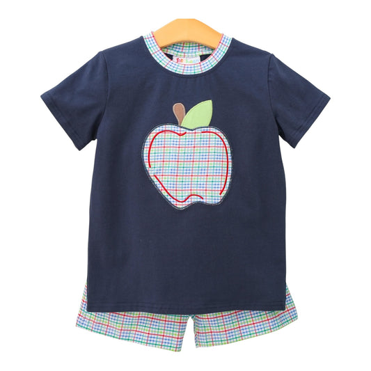 Jellybean Plaid Apple Short Set