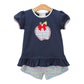 Jellybean Plaid Apple Ruffle Short Set
