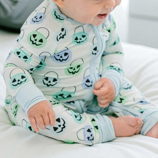 Poppy Kids Green Halloween Romper