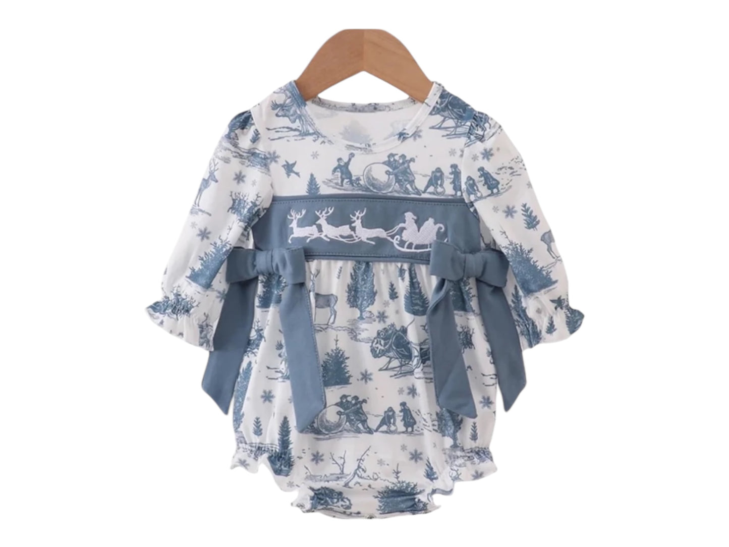 Christmas Toile Girls Bubble