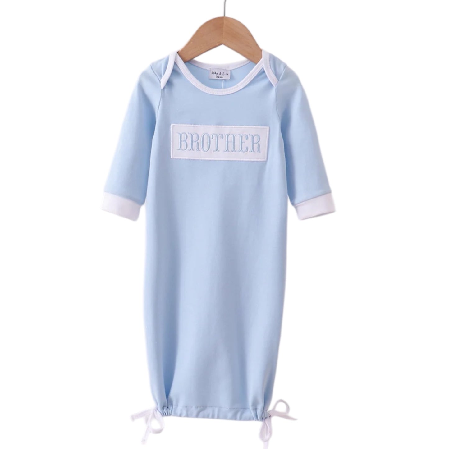 Blue “Brother” Baby Gown
