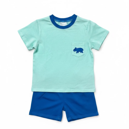 Jumping Jolly Hippo Short Set