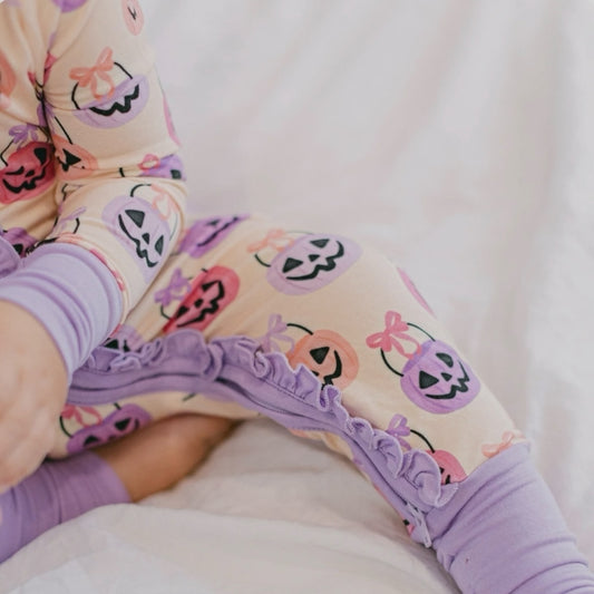 Poppy Kids Pink Halloween Bamboo Romper