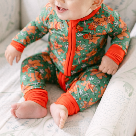 Poppy Kids Cowboy Gingerbread Pajama Zipper