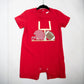 Red Game Day Romper