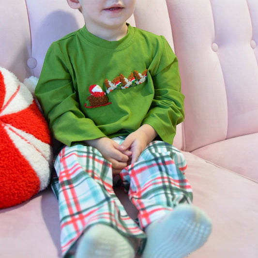 French Knot Santa/Duck Two-Piece Boy Set