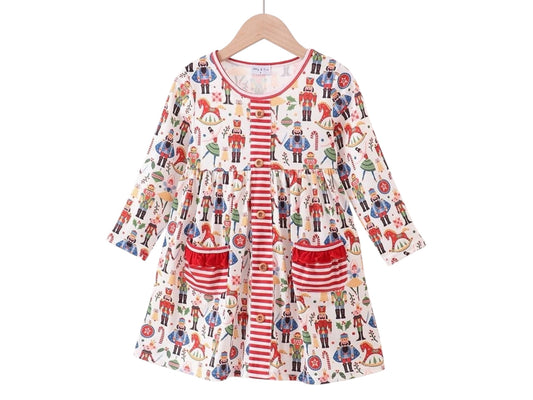 Red Striped Nutcracker Dress
