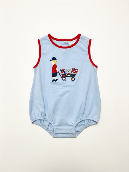 Jumping Jolly Patriotic Wagon Bubble