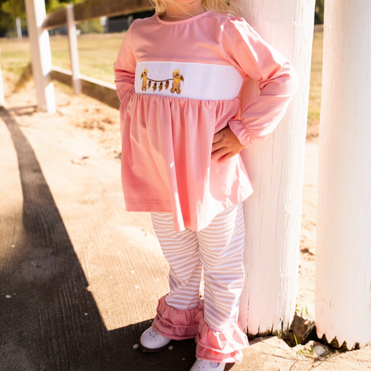Hand-Smocked Duck Pants Set