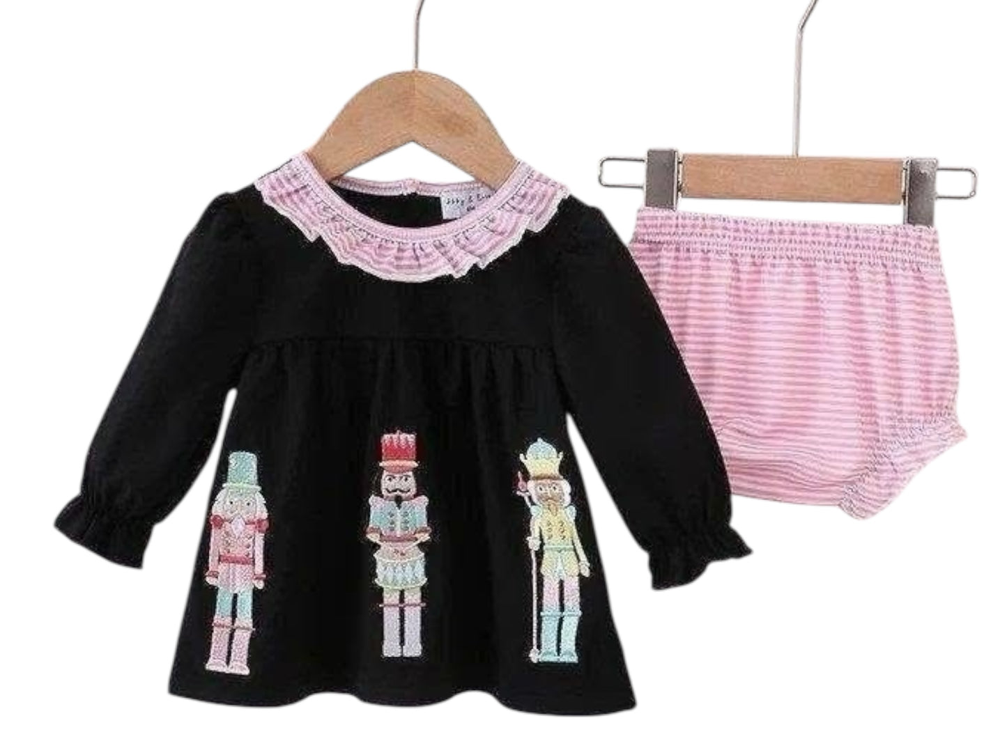 Pink Striped Nutcracker Bloomer Set