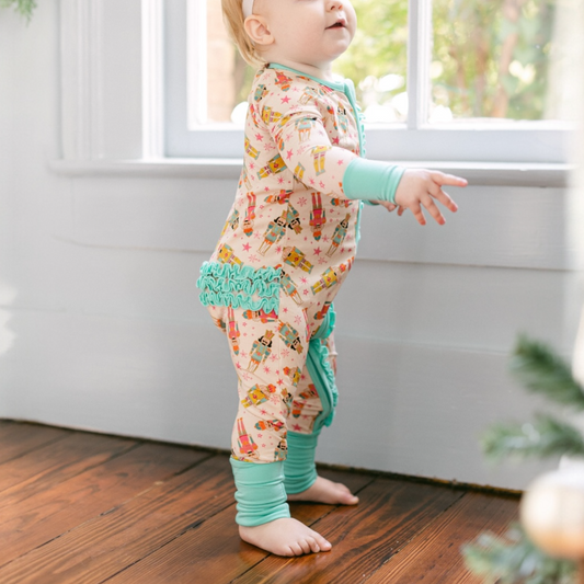 Poppy Kids Nutcracker Ruffle Pajama Zipper