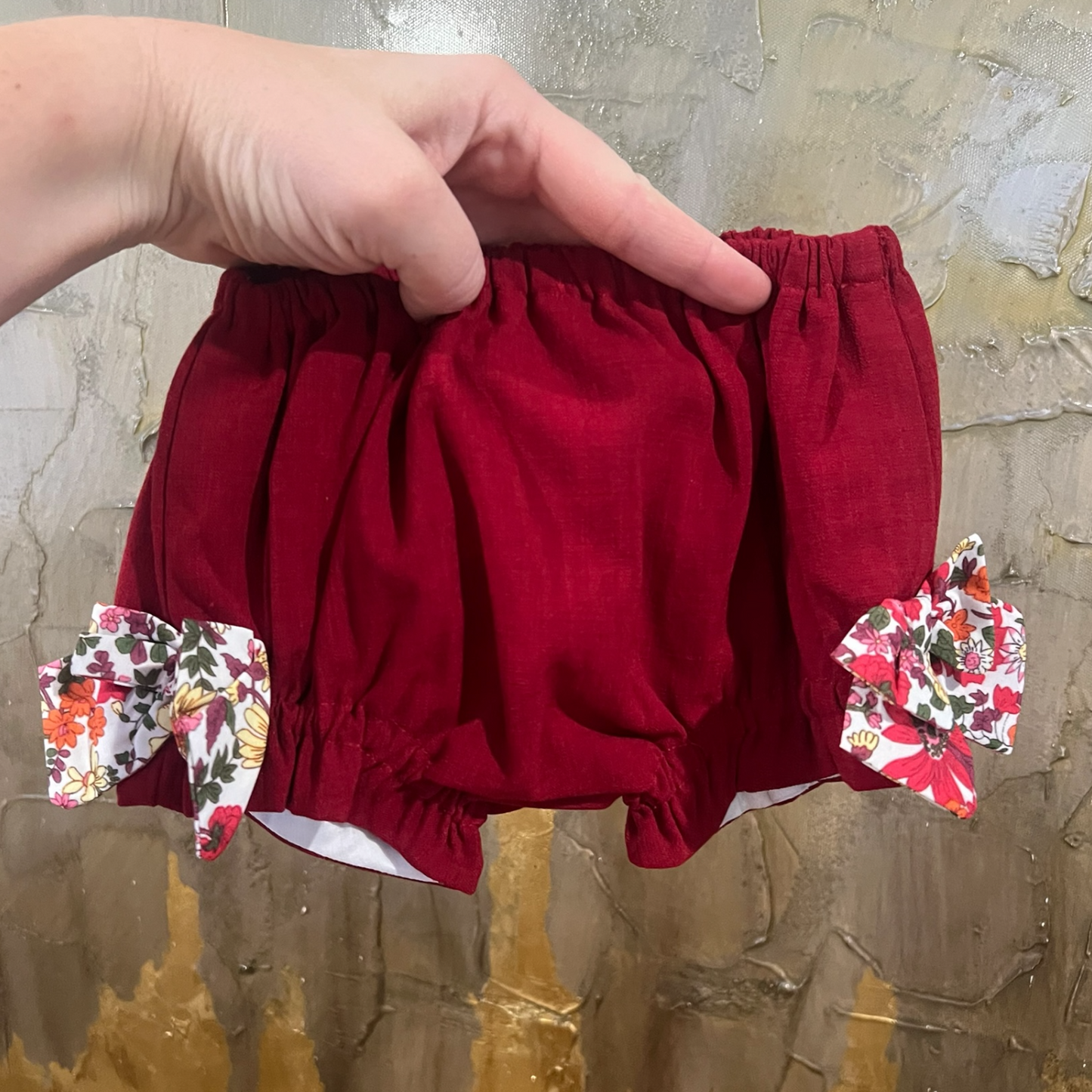 Smocked Floral Thanksgiving Bloomer Set