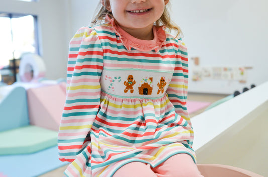 Smocked Gingerbread Two-Piece Set (Oversized)