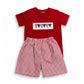 Hand Smocked Flag Short Set