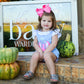 Preppy Pumpkin Two-Piece Short Set