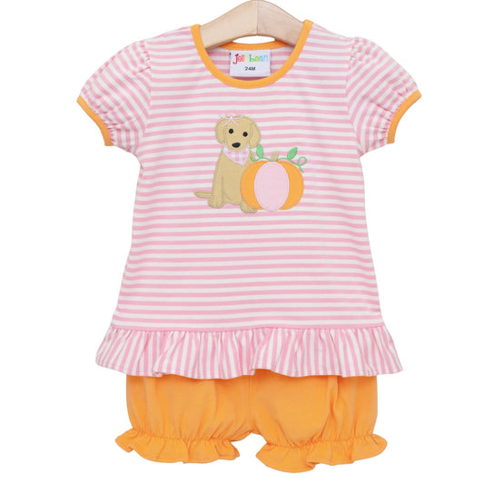 Jellybean Pumpkin and Paws Ruffle Set