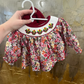 Smocked Floral Thanksgiving Bloomer Set