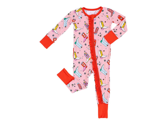 Kiki and Lulu Let's Go Girls Footies with Ruffle